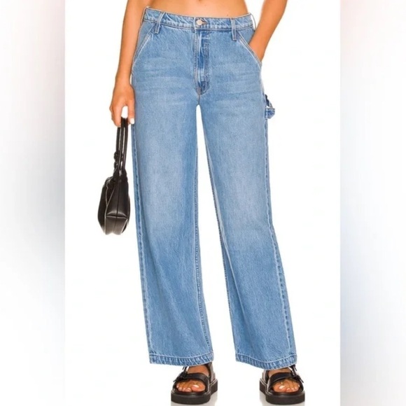 NWT MOTHER Snacks Fun Dip Utility Jeans - Picture 1 of 10